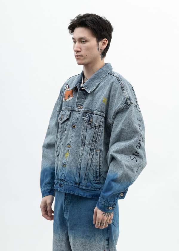Doublet Anime Print Denim Jacket - Fox | Garmentory