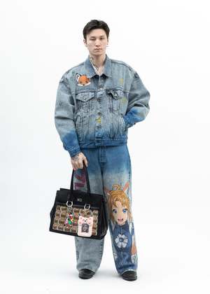Doublet Anime Print Denim Jacket - Fox | Garmentory