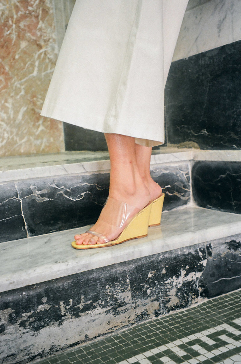 Maryam Nassir Zadeh Olympia Wedge - Amber Patent | Garmentory