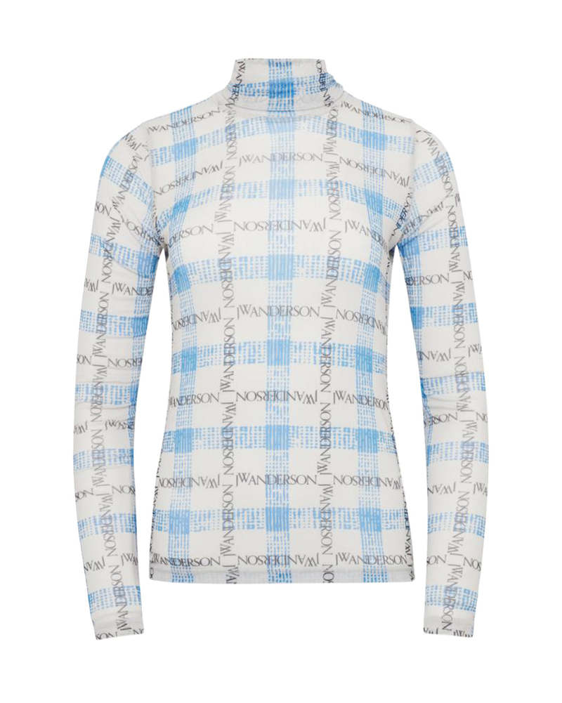 【送料&関税込】J.W. Anderson Light Blue Crewneck T-shirt Wi JW Anderson Sailboat Logo Embroidery Long Sleeve Pullover