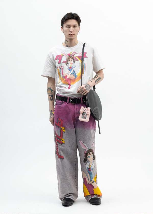 Doublet Anime Print Denim Jeans - Rabbit | Garmentory