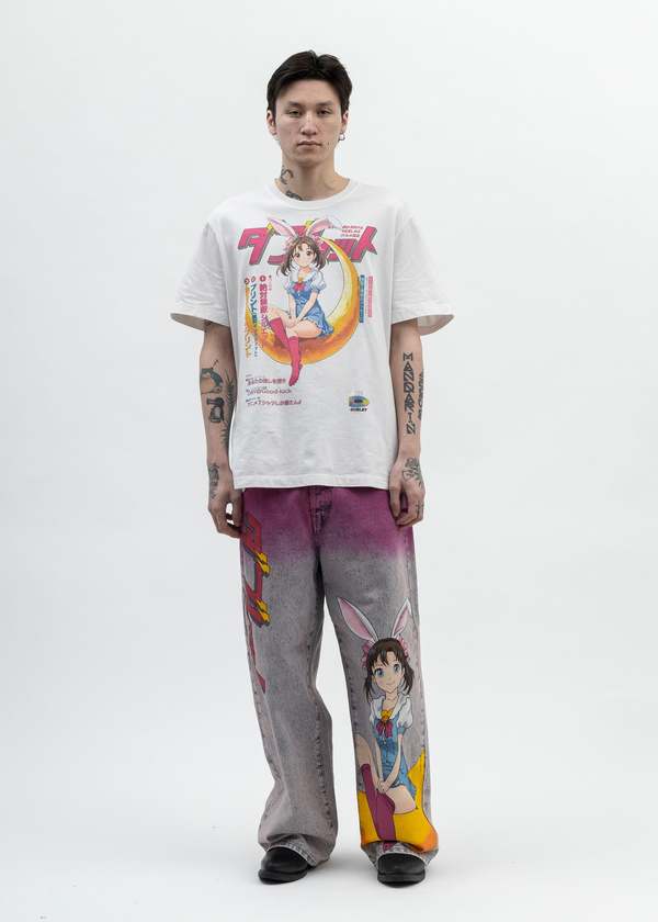 Doublet Anime Print Denim Jeans - Rabbit | Garmentory