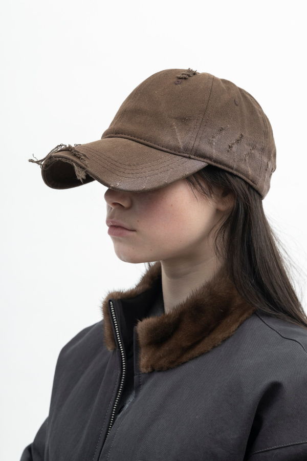 Tolmie Italy Brown Distressed Cap