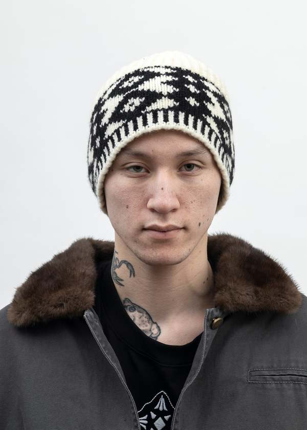 Italian wool beanie Reversible Italian Wool Beanie: Double-layered Warm Knit Hat  main image 4