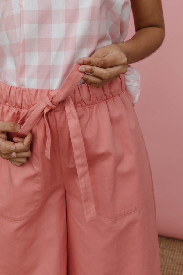 Wolcott : Takemoto Yayoi Pant in Pink Cotton Wolcott : Takemoto Yayoi Pant in Pink Cotton