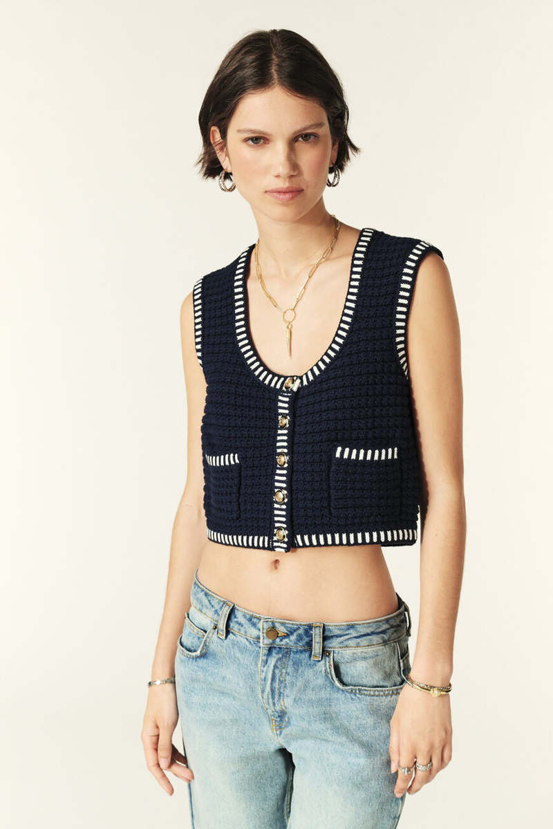 Ba&sh Gustave Sleeveless Vest - Marine