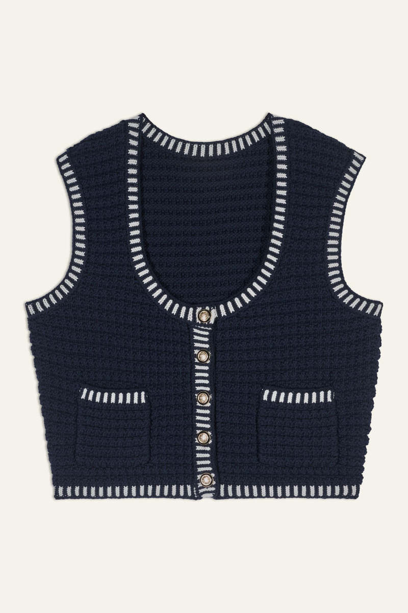 Ba&sh Gustave Sleeveless Vest - Marine