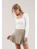 The Workshop Raquela Hook&Eye Crop Top - White - Thumbnail 1