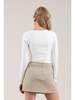 The Workshop Raquela Hook&Eye Crop Top - White - Thumbnail 3