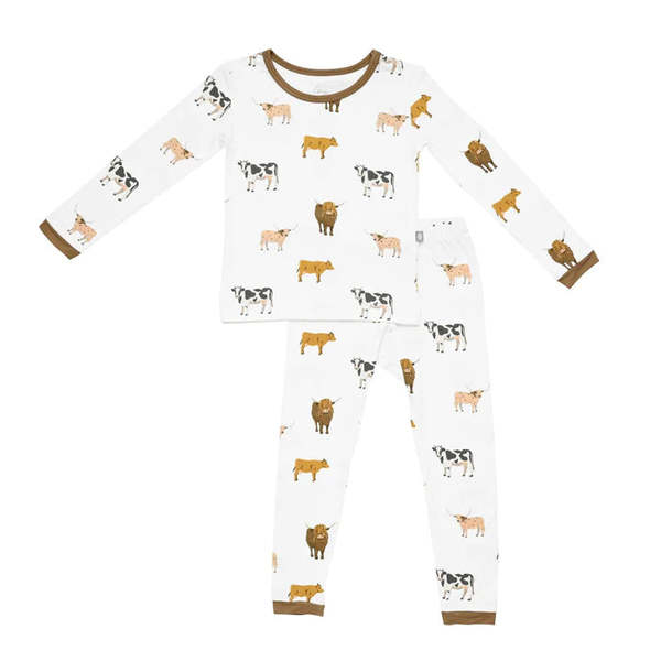 Kyte BABY Long Sleeve Toddler Pajama Set - Moo Kyte BABY Long Sleeve Toddler Pajama Set - Moo