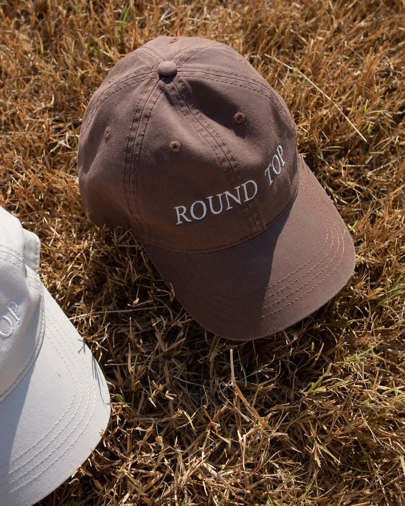 Honest Cotton Round Top Baseball Cap - Chocolate/Ivory