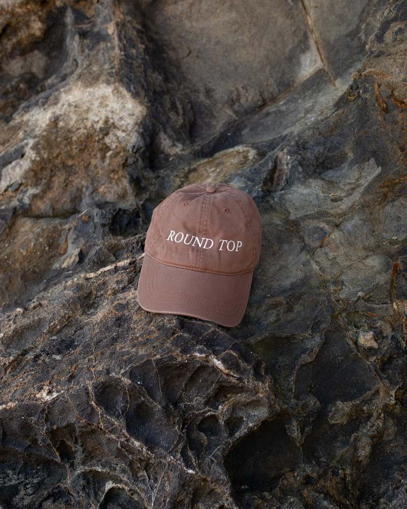 Honest Cotton Round Top Baseball Cap - Chocolate/Ivory