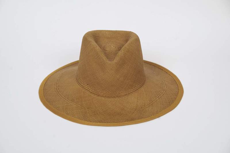 Clyde Pinch Panama Hat in Ochre | Garmentory display picture 2