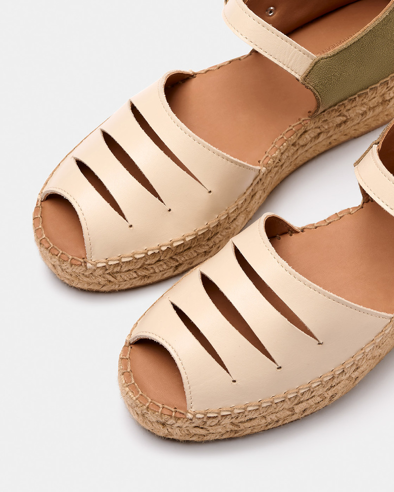Naguisa Espadrilles - Silencio Ecru-Olive | Garmentory