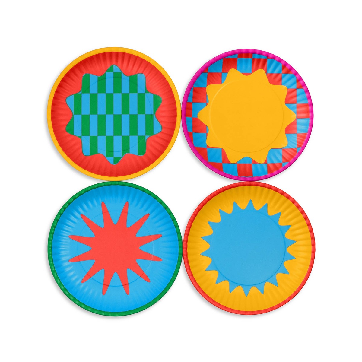 ban.do Abstract Colorblock Dessert Plate Set | Garmentory