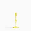 Poketo Glass Candlestick Holder - Yellow - Thumbnail 1