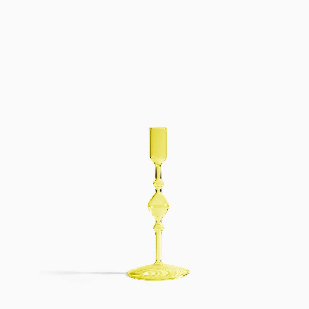 Poketo Glass Candlestick Holder - Yellow - Image 1 of 8