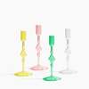 Poketo Glass Candlestick Holder - Yellow - Thumbnail 2