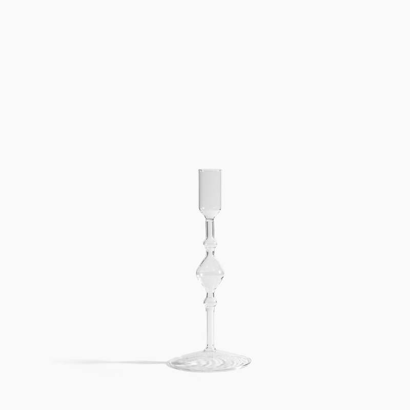 Poketo Glass Candlestick Holder - Yellow