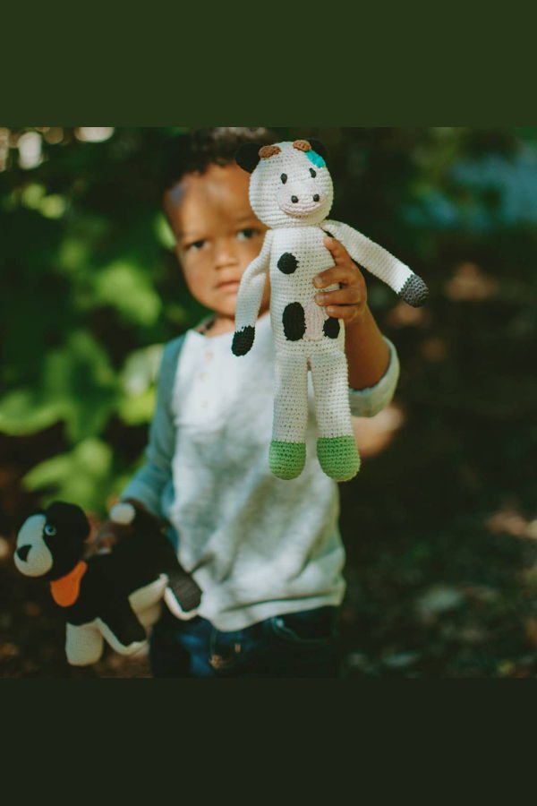 KIDS Pebble Plush Cow Toy