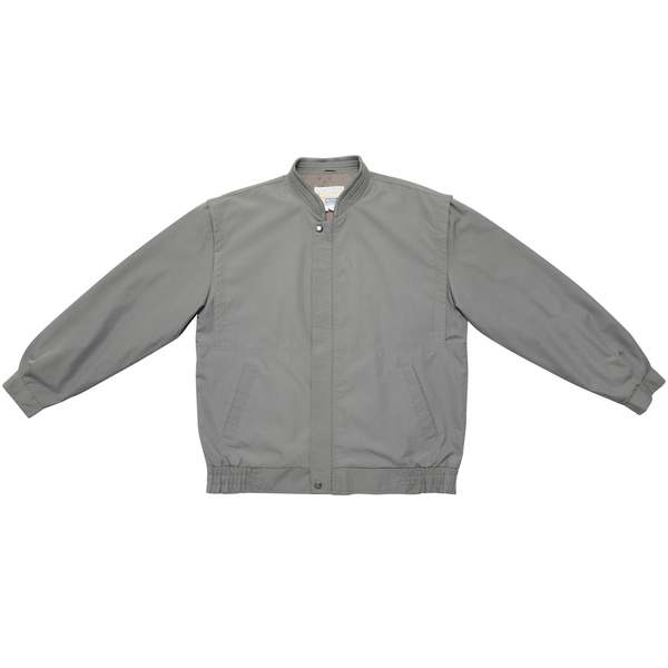 Spieer Coated Plain Weave Structured Bomber Jacket - Gray