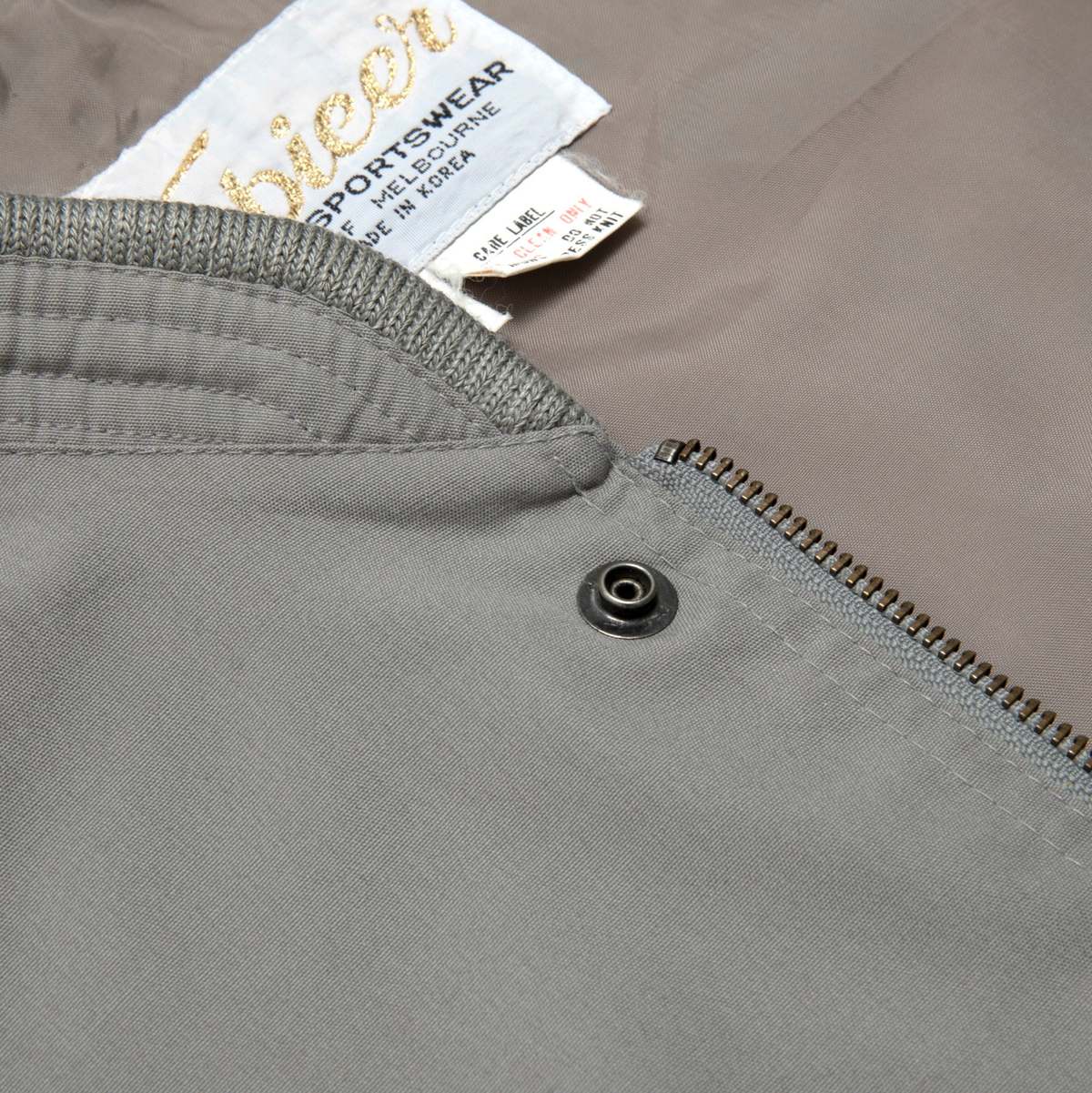 Spieer Coated Plain Weave Structured Bomber Jacket - Gray - Image 4 of 8