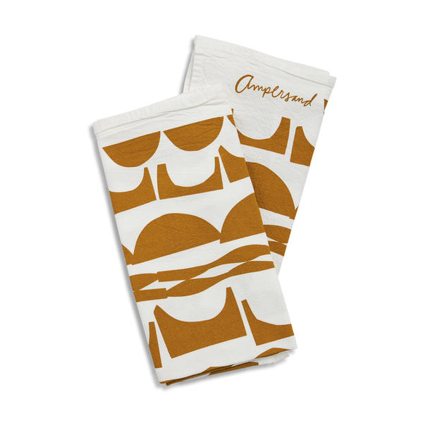 Ampersand Design Studio Stepping Stones Cloth Napkins - Gold