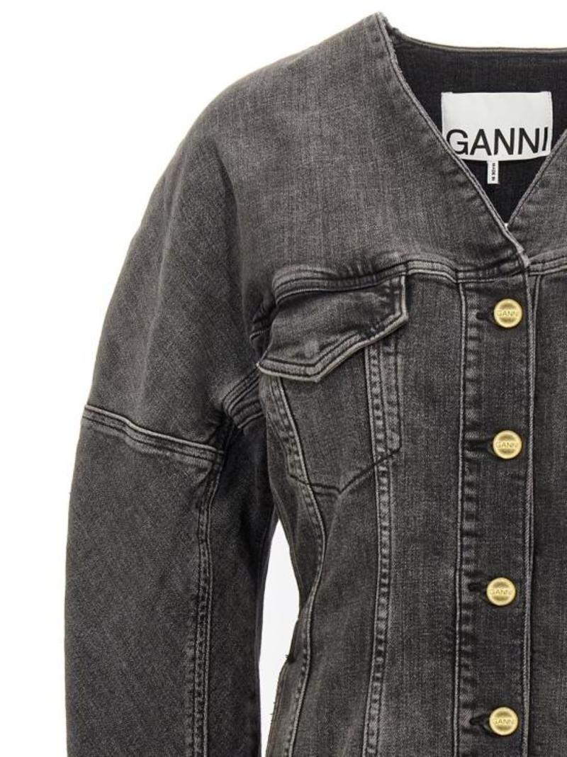Ganni Jacket - Washed Black | Garmentory