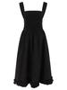 Ganni Midi Dress - Black - Thumbnail 1