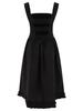 Ganni Midi Dress - Black - Thumbnail 2