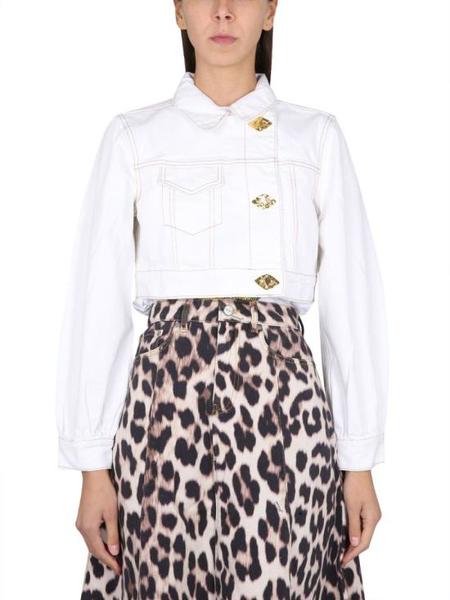 GANNI♡ コットンホワイトデニムジャケット Ganni Denim Jacket - White | Garmentory