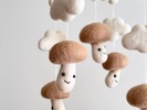 Deer Harbour Design Felt Baby Mobile - Smiley Mushroom - Thumbnail 2