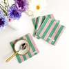 Archive New York Flora Striped Coasters - Thumbnail 1