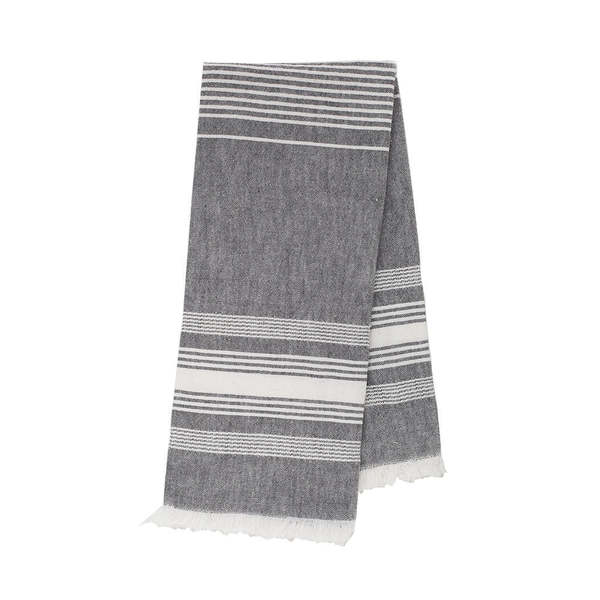 Archive New York Kitchen Towel - Grey Chambray Striped