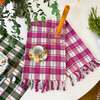 Archive New York San Andres Gingham Kitchen Towel - Pink/White - Thumbnail 2