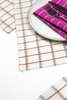 Archive New York San Lucas Plaid Placemat - White & Orange - Thumbnail 4
