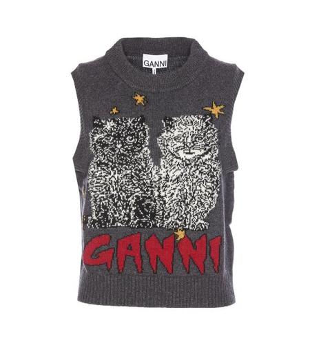 Ganni Shiny Puff Oversized Vest | Garmentory