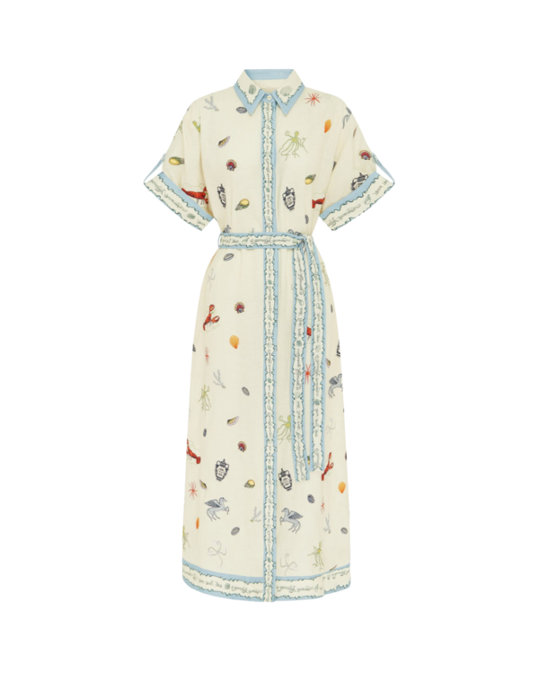 sachin and babi light blue dress Alemais Clam Embroidered Gown Print Size 8 main image 0