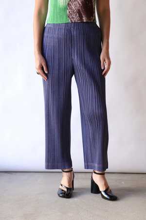 Issey Miyake Pleats Please Cotton Denim - Blue | Garmentory