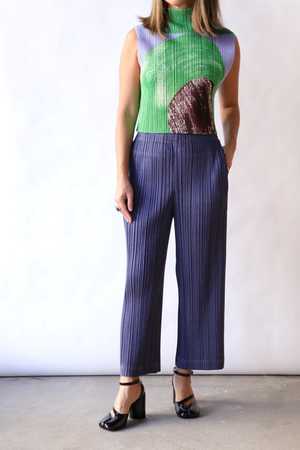 Issey Miyake Pleats Please Cotton Denim - Blue | Garmentory