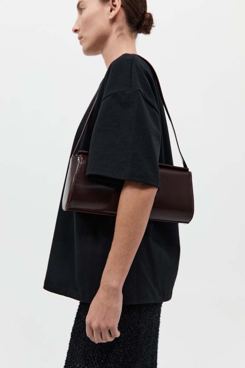 St. Agni East West Baguette Bag - Bordeaux