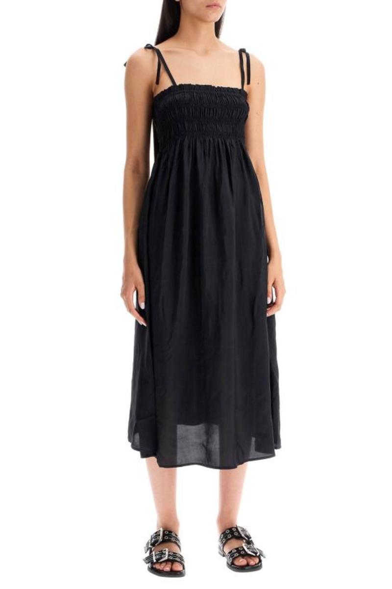 ワンピース GANNI Women Mid Skirts F9005099 Black Phantom Black Pinstripe Mini Skirt | GANNI US