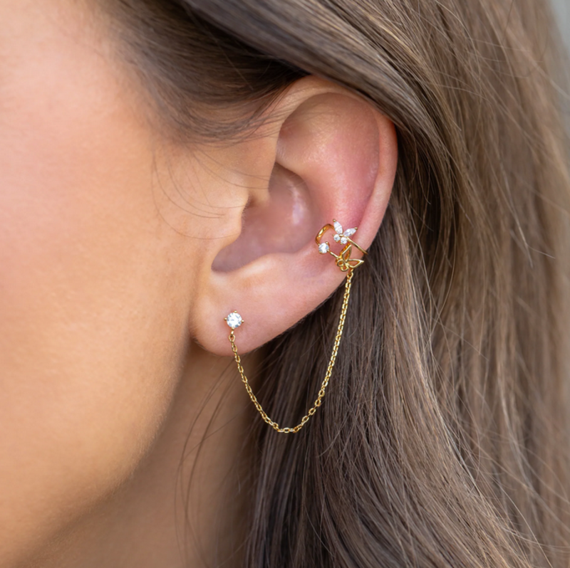 Girls Crew Jewelry Enchanted Wings Ear Cuff + Stud