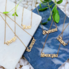 Ellison + Young Old English Zodiac Necklace - Gold - Thumbnail 2