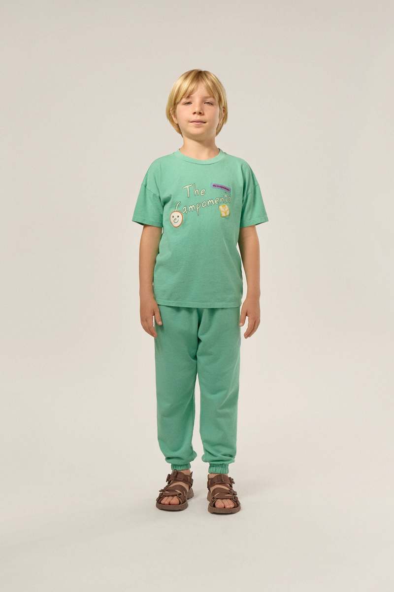 The Campamento Green Washed Jogging Trousers - Green