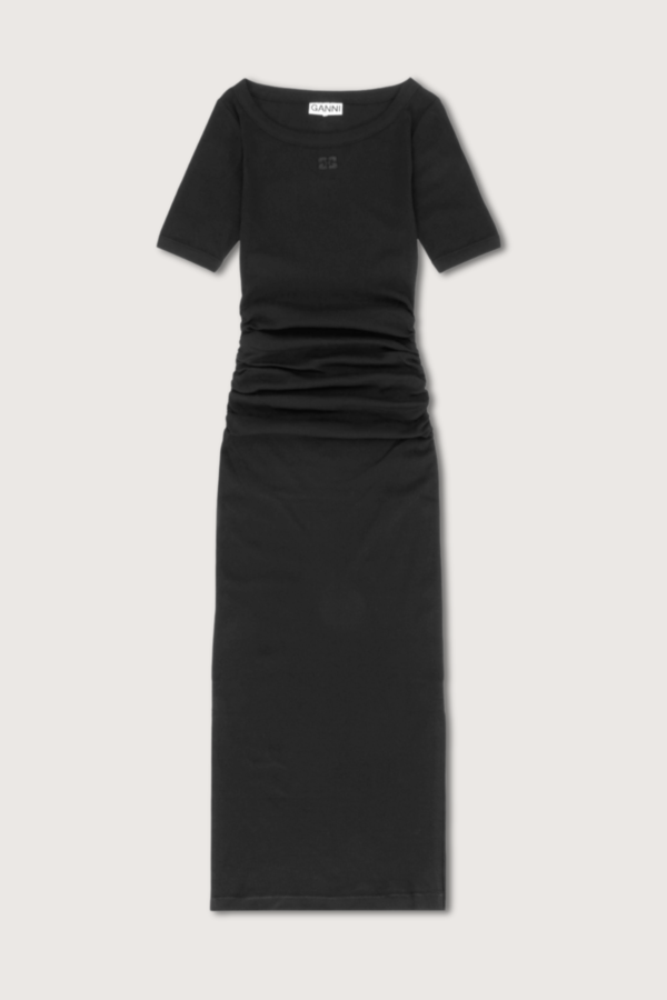strapless open back dress Soft Cotton Rib Tank Top Long Dress