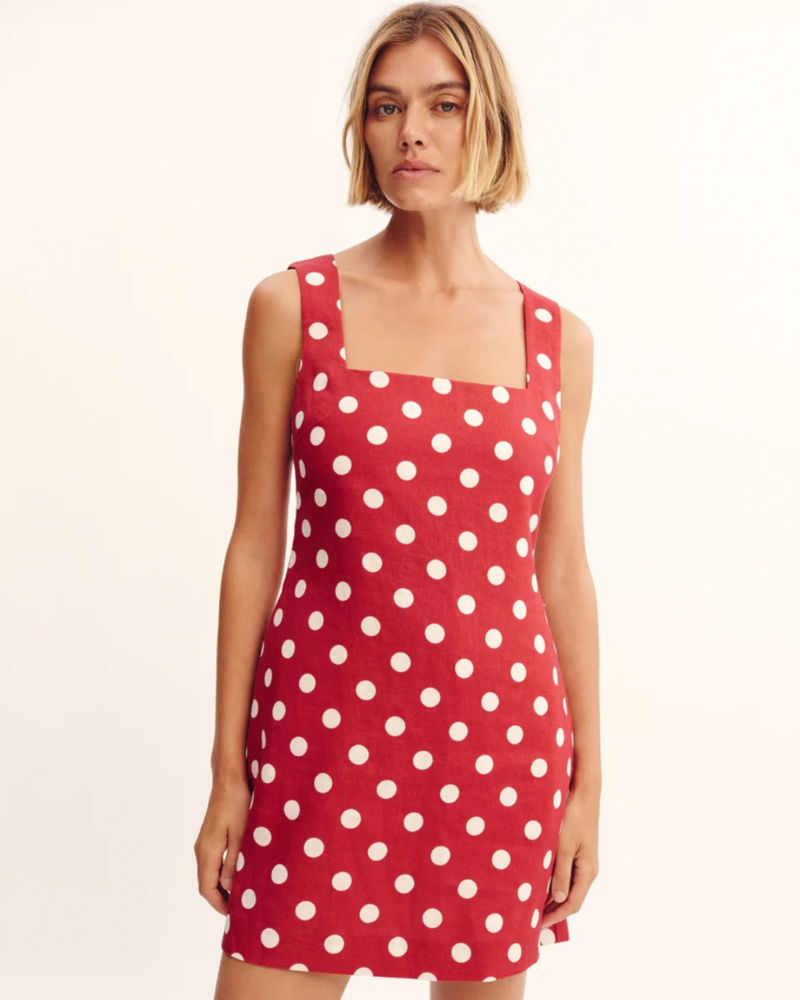 posse red polka dot dress PALOMA DRESS POSSE