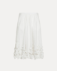 Forte Forte Embroidered Cotton Poplin Skirt - White - Thumbnail 1