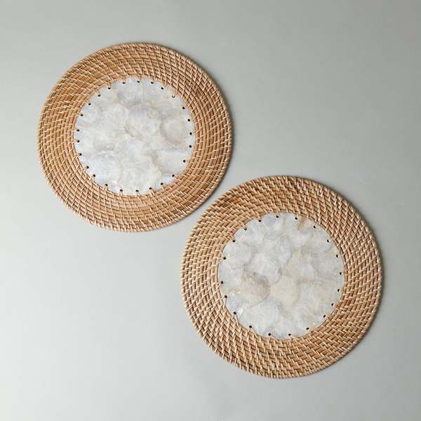 Kubo Capiz Shell Placemats - Set of 2