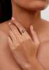 Yvonne Leon Bague Solitaire Saphir Bleu Ring - Ors Blanc et Jaune - Thumbnail 2